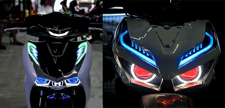 Các loại đèn phổ biến để độ xe máy